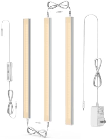 6PCS x 12 Inch Under Cabinet Lights Plug-in, Warm White 3000K Dimmable LED Under - Image 17