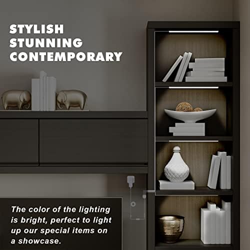 JUSJUBR 4-Pack Cold White Display Shelf Lights, Under Shelf Lighting with Memory - Image 3
