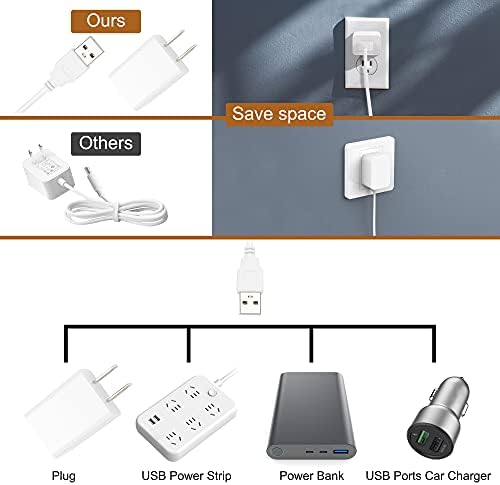 JUSJUBR Plug-in Under Cabinet Lighting, 2pcs 12 Inch Dimmable Closet Light, Cold - Image 5