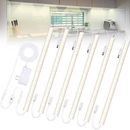 Plug-in Under Cabinet Lights Daylight White 4000K, Dimmable LED Under Cabinet Li - Image 2