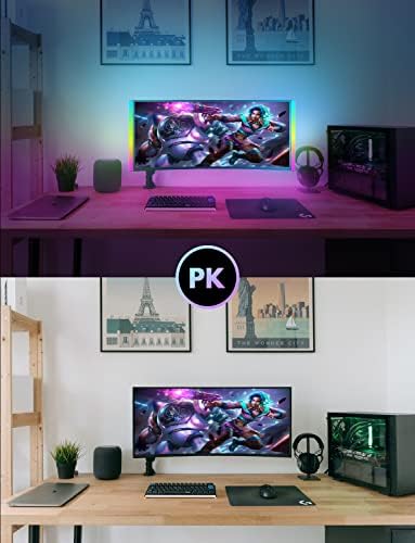 JUSJUBR 2PC RGB Under Monitor Light, Gaming Light with 353 Color Modes, LED Desk - Image 7