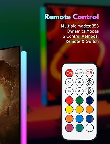 JUSJUBR 2PC RGB Under Monitor Light, Gaming Light with 353 Color Modes, LED Desk - Image 4