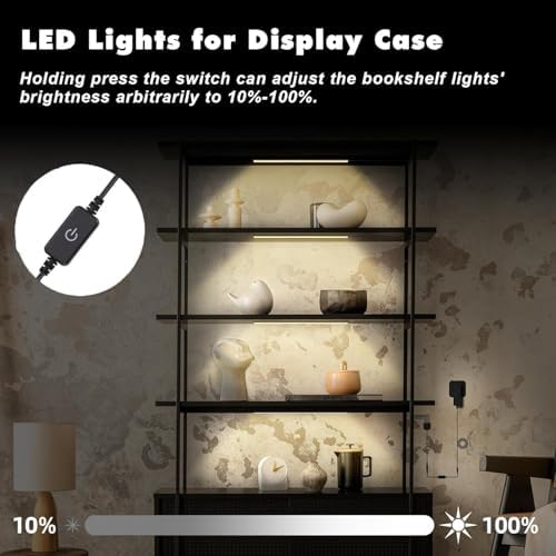 JUSJUBR 4x12 Inch Natural White 4500K Shelf Lights, Dimmable Shelf Lighting with - Image 5
