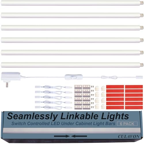 Plug-in Under Cabinet Lights Daylight White 4000K, Dimmable LED Under Cabinet Li - Image 18