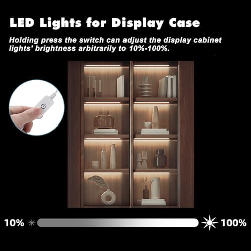 JUSJUBR Natural White 4 Pack Dimmable Shelf Lighting with Memory Function, 12 in - Image 4