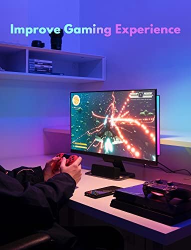 JUSJUBR 2PC RGB Under Monitor Light, Gaming Light with 353 Color Modes, LED Desk - Image 3