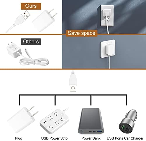 LED Under Cabinet Lighting, 2pcs x 12 Inch Dimmable, USB Plug-in Under Counter L - Image 6