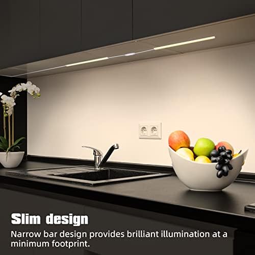 LED Under Cabinet Lighting, 2pcs x 12 Inch Dimmable, USB Plug-in Under Counter L - Image 3