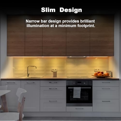 6PCS x 12 Inch Under Cabinet Lights Plug-in, Warm White 3000K Dimmable LED Under - Image 5