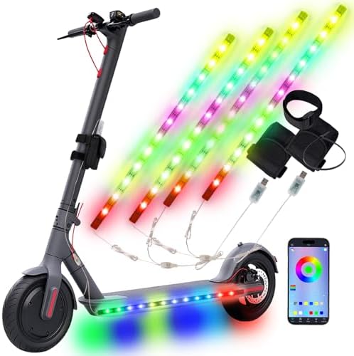 JUSJUBR 2PCS Scooter Lights, Multiple Colors and Lighting Modes, App Control, Co - Image 2