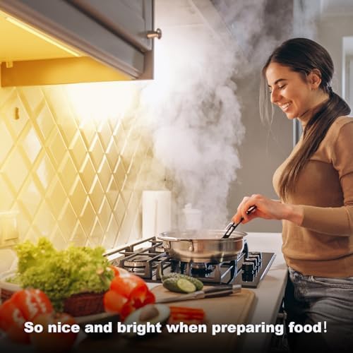 6PCS x 12 Inch Under Cabinet Lights Plug-in, Warm White 3000K Dimmable LED Under - Image 3