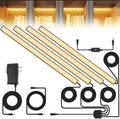 JUSJUBR Led Shelf Lights, 4x12 Inch Warm White 3000K Dimmable Shelf Lighting wit - Image 1
