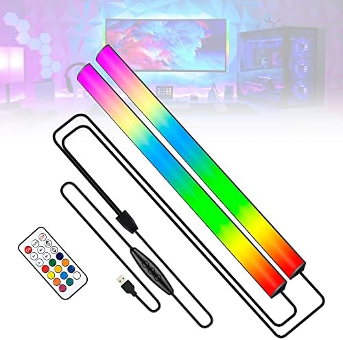 JUSJUBR 2PC RGB Under Monitor Light, Gaming Light with 353 Color Modes, LED Desk - Image 2