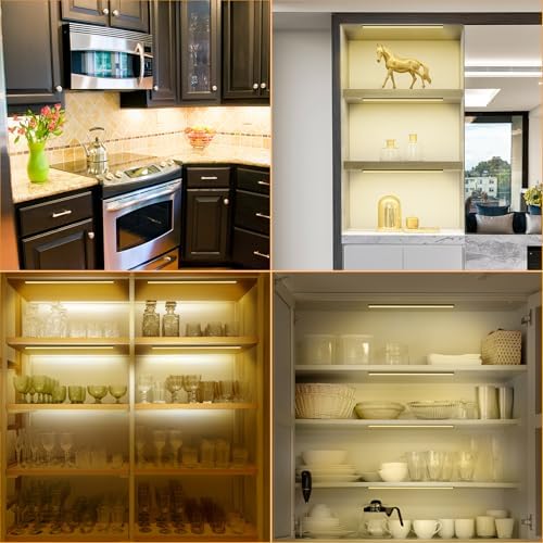 JUSJUBR 4x12 Inch Natural White 4500K Shelf Lights, Dimmable Shelf Lighting with - Image 4