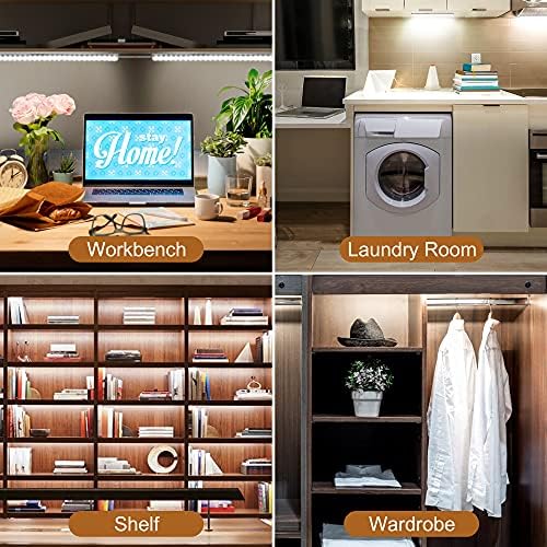 6PCS x 12 Inch Under Cabinet Lights Plug-in, Dimmable LED Under Cabinet Lighting - Image 6