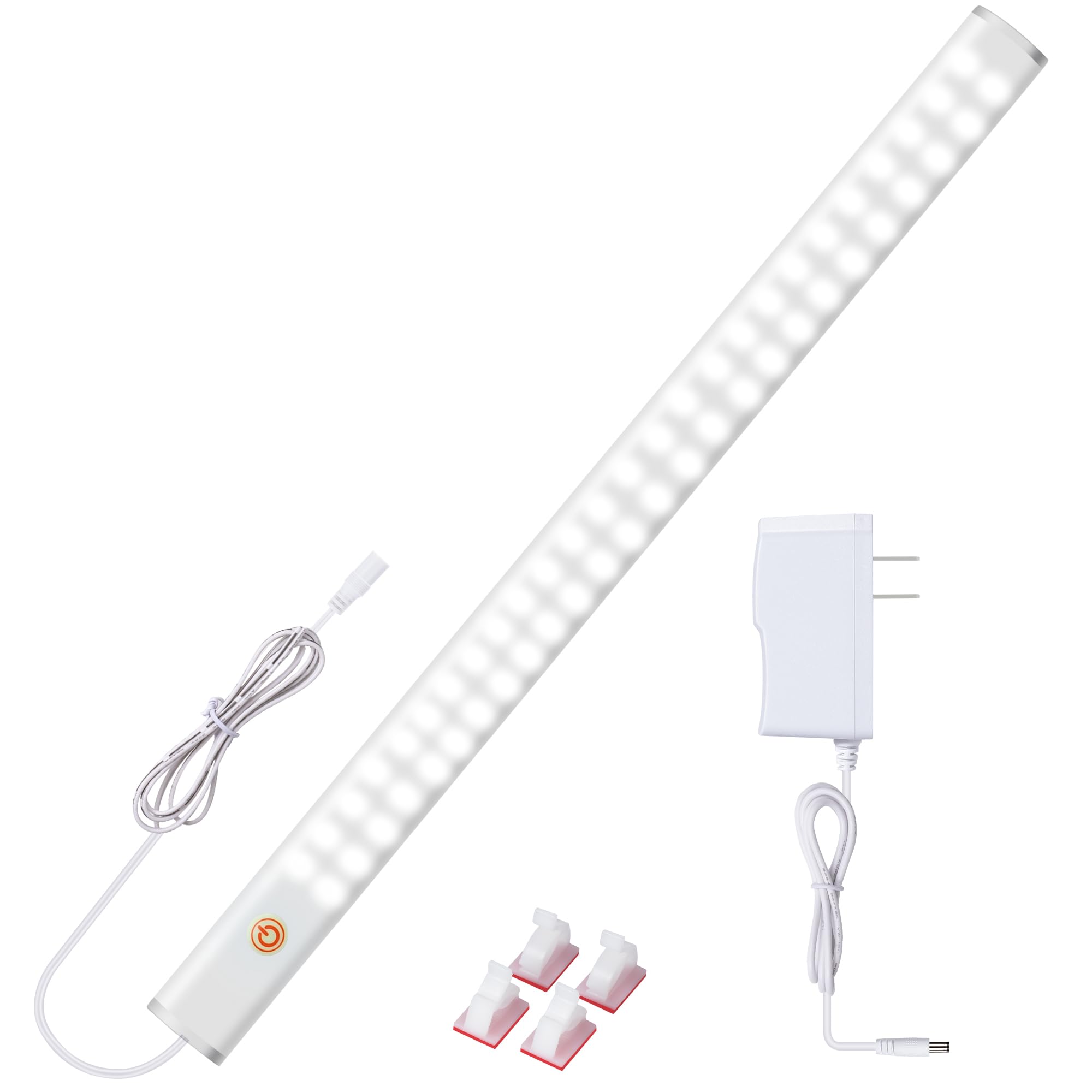 Under Cabinet Lights, 12 Inch Dimmable LED Under Cabinet Lighting, Natural White 4000K, Slim Under-Counter Light Fixtures with Memory Function, Under Counter Lights for Kitchen, Desk Light Bar