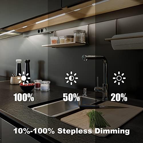 6PCS x 12 Inch Under Cabinet Lights Plug-in, Dimmable LED Under Cabinet Lighting - Image 4