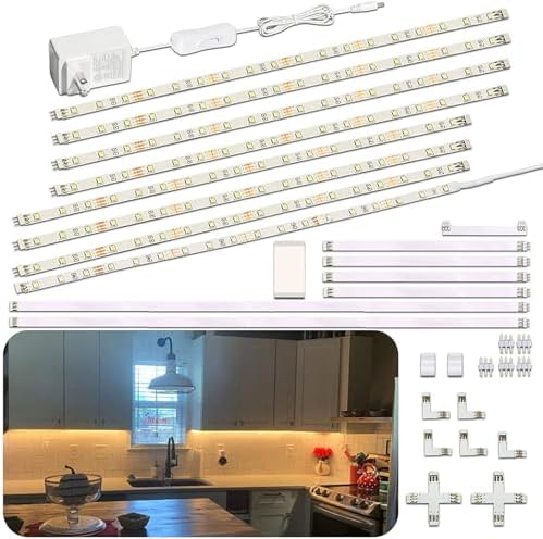 JUSJUBR Display Cabinet Lights, LED Shelf Lighting with Memory Function, 4x12 In - Image 18