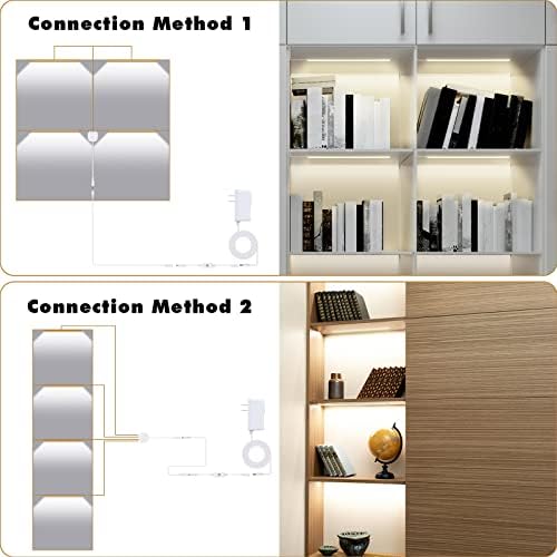 JUSJUBR Natural White 4 Pack Dimmable Shelf Lighting with Memory Function, 12 in - Image 6