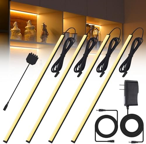 JUSJUBR Led Shelf Lights, 4x12 Inch Warm White 3000K Dimmable Shelf Lighting wit - Image 11