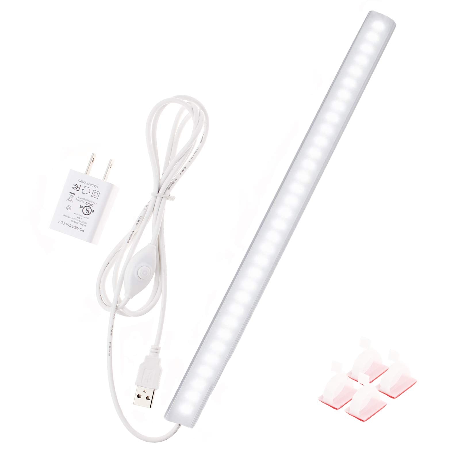 Under Cabinet Lights, 12 Inch Dimmable LED Under Cabinet Lighting, Natural White 4000K, Slim Under-Counter Light Fixtures with Memory Function, Under Counter Lights for Kitchen, Desk Light Bar