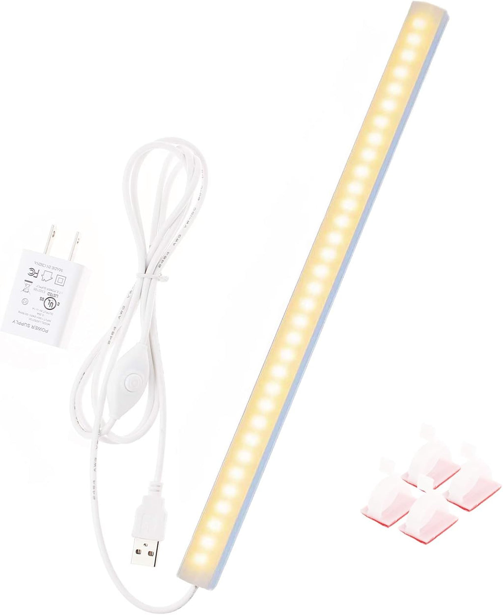 JUSJUBR 12-Inch Slim LED Under Cabinet Light with Memory Function, Warm White 30 - Image 1