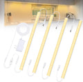JUSJUBR Under Counter Lights for Kitchen, 4pcs 12 Inch Warm White 3000K Dimmable - Image 1