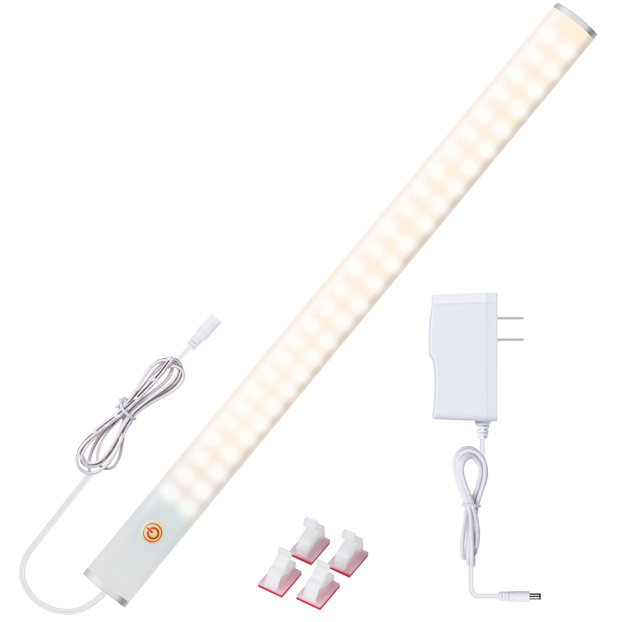 Under Cabinet Lighting Natural White 4000K, Dimmable Under Cabinet Lights with Touch Switch, LED Under Counter Lighting for Desk